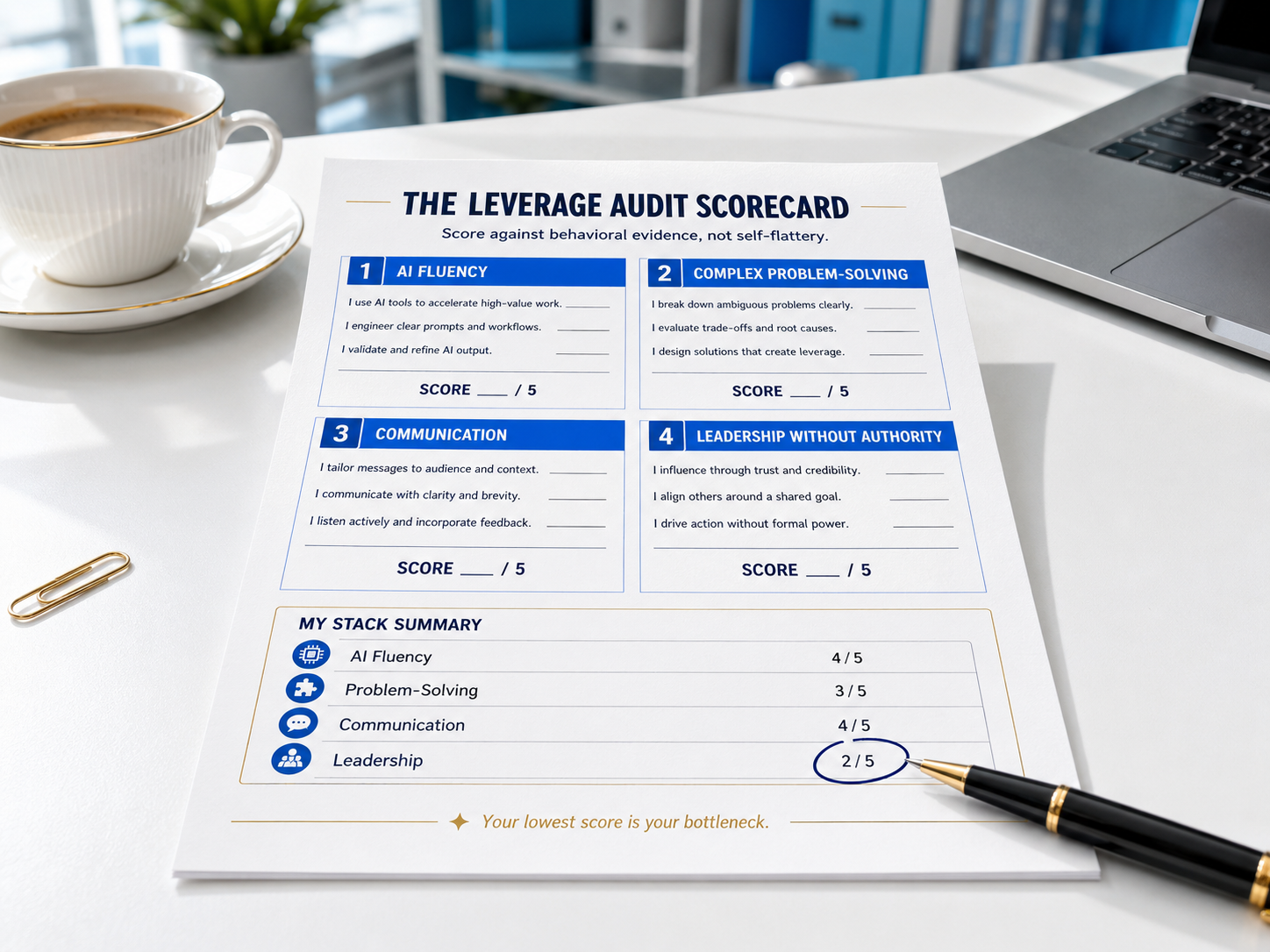 The Leverage Audit Scorecard, included free